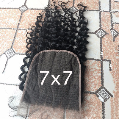 

Osolovely Hair Deep Wave 7x7 Lace Closure Natural Color 100 Hair 7x7 Closure 10 to 20inch