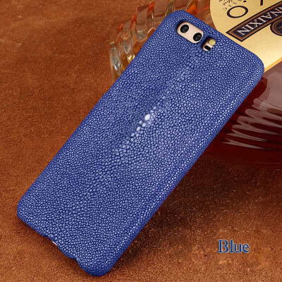 

Genuine Leather Phone Case For Huawei P10 Case Natural Pearl Fish Skin Back Cover For Mate 9 10 Pro Case