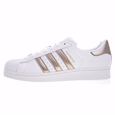 

Adidas Clover Men&Women Skateboard Shoes White Gold Non-slip Wear Resistant Balance