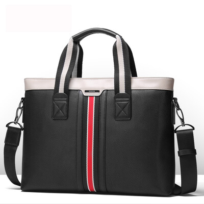 

Он Denger (пастух) HD43-3 первый слой кожи сумки черный бизнес случайных документов