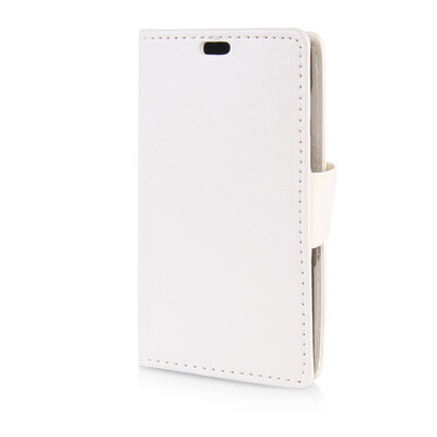

MOONCASE Leather Side Flip Wallet Card Slot Pouch Stand Shell Back ЧЕХОЛ ДЛЯ Microsoft Lumia 435 White