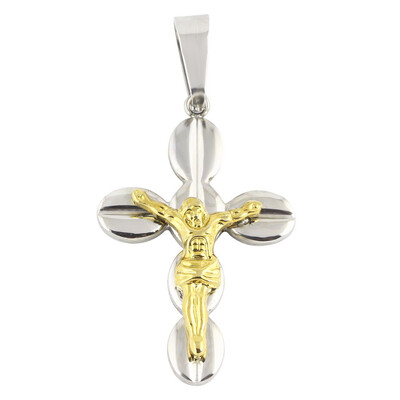 

Hpolw religious jewelry for men Women Men Jesus Necklace Vintage Stainless Steel Gold Cross Pendant Crucifix Necklaces