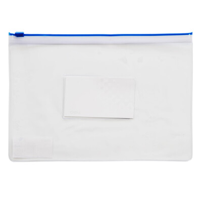 

Flexible (deli) 5524 A5 transparent waterproof zipper bag / file bag / file file 12 loaded