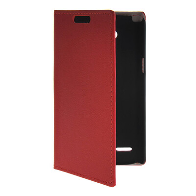 

MOONCASE тонкий кожаный бумажник флип сторона держателя карты Чехол с Kickstand чехол для LG L80 Красный