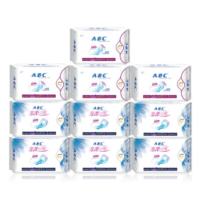 

ABC full night with a long super-suction side leakage sanitary napkins 10 packets (a total of 30 new and old packaging random delivery