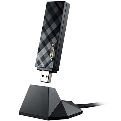 

ASUS USB-AC55 1300M двухдиапазонная беспроводная карта с низким уровнем эмиттера USB 3.0 (с удлинительным кабелем USB3.0)