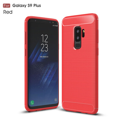 

For Samsung Galaxy S9 Plus Carbon Fiber Phone Cases Soft TPU Anti-Knock Cover For Samsung Galaxy S9 Plus Case