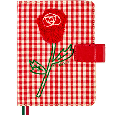 

Kinbor embroidery section A5 handbook notepad simple schedule plan hand book stationery notebook koi king DTB6047