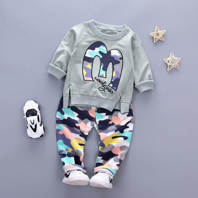 

Baby Boy Autumn Clothes Girl Letter M Warm Cotton Clothing Set For Kid Camouflage Jackets Pant 2pcs Fashion Children Sports Suit