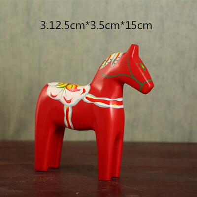 

wooden horse creative lucky crafts figurines red horse home decorations living room small ornaments wedding gifts