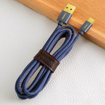 

Remax Micro USB Data Cable 12m18m 21A Charging Sync Data Transfer Denim phone Cable Charger Mirco Usb Cable for Samsung