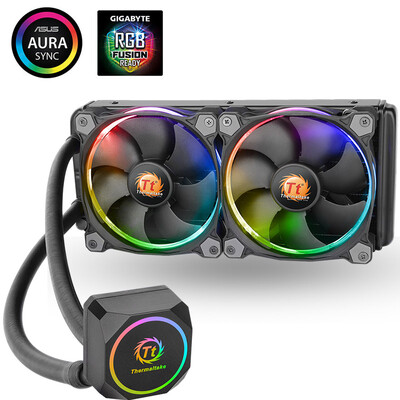 

Tt Thermaltake Sync Sync RGB 120 integrated CPU water cooling radiator RGB fan motherboard synchronization copper water cold head multi-platform with