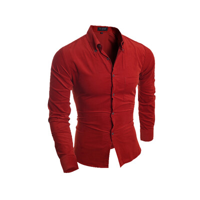 

Zogaa New Men' Shirt Corduroy