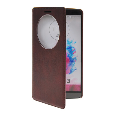 

MOONCASE View Window Leather Side Flip Pouch Stand Shell Back ЧЕХОЛ ДЛЯ LG G3 Red