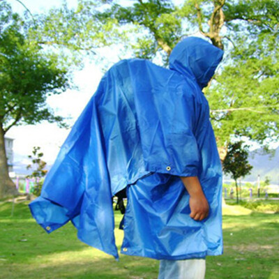 

Blue Rain Coat Polyester Sunproof 200*142cm Multifunction 1x 3 in1 New Outdoor