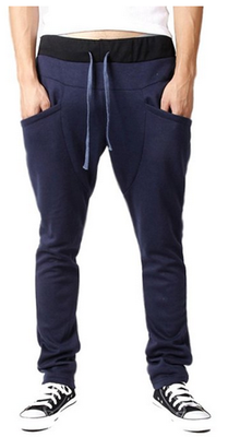 

Mooncolour Mens Fake Zip Pockets Jogging Harem Pants