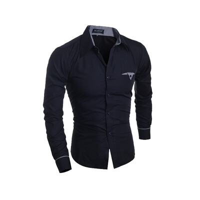 

Zogaa New Men Shirt Simple Fashion Grid