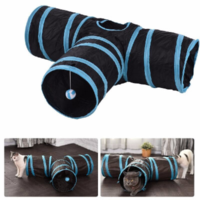 

Cat Tunnel - Collapsible 3 Way Play Toy - Tube Fun for Rabbits Kittens And Dogs