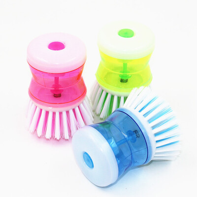 

Cntomlv Kitchen DishWashing Brush Utensils Pot Dish Brush With Washing Up Liquid Soap Dispenser Plastic