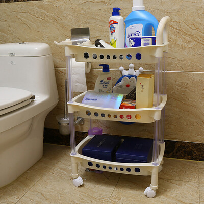 

Many beautiful recall 3 bathroom shelf with pulley kitchen living room bathroom toilet finishing rack floor rack storage kitchen storage rack beige