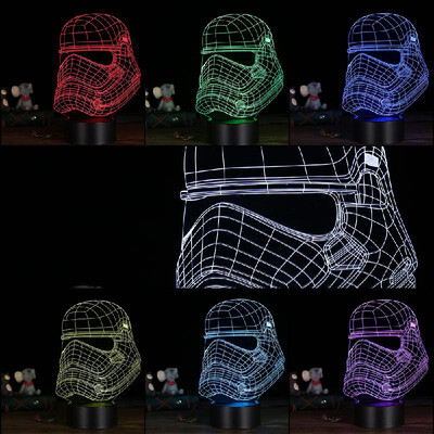 

3D LED Desk Lamp Illusion Colorful Plastic Base Table Night Light Multicolored Unique Shape Home Use Indoor Decoration Surprise