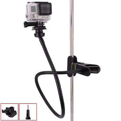 

Andoer 272" Flexible Adjustable Shaft Long Arm Mount Clamp Clip Holder for Sport Camera with Quick Release Buckle Long Screw