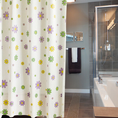 

Mercure Purple Flower PEVA Shower Curtain 180 180CM