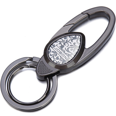 

Jingdong supermarket] JOBON Zhongbang key chain ring car key chain chain mother circle spring waist hanging black ice Tang grass ZB-099B