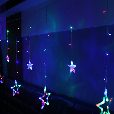 

Green source stars bedroom outdoor atmosphere lights small lights five-pointed star room decoration lights 25 m 12 stars warm color