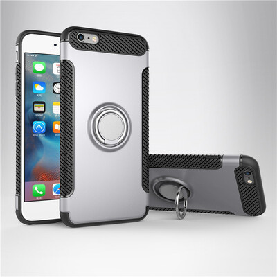 

Apple Iphone 66S Plus Armor Car Magnetic Suction Ring Bracket Silicon TPU Hard PC Phone Case
