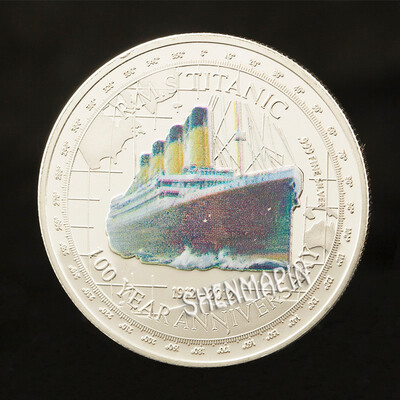

Titanic sailing commemorative coin British Titanic love souvenir art collection gold bars gold-plated silver plating