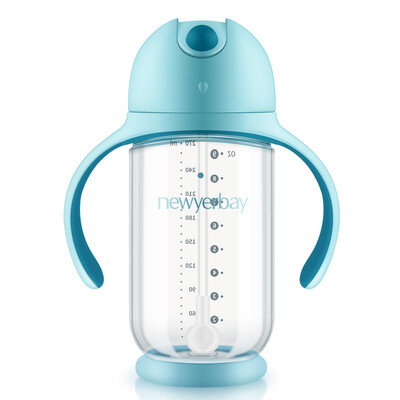 

New Zealand baby learning cup with handle gravity ball leak-proof baby sippy cup childrens cup blue 270ml