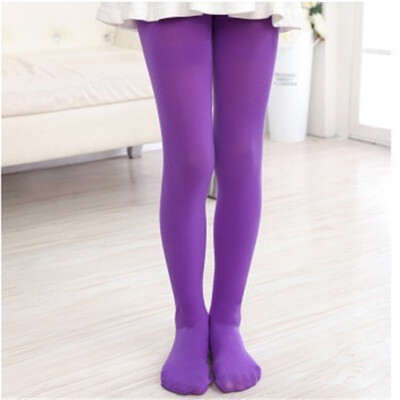 

2018 Spring Candy Color Kids Pantyhose Ballet Dance Tights for Girls Stocking Children Velvet Solid White Pantyhose Girls Tights