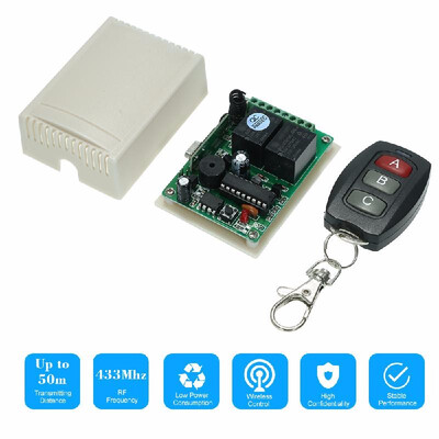 

433Mhz DC 12V 2CH Universal 10A Relay Wireless Remote Control Switch Receiver Module And 5PCS 3 Key RF 433 Mhz Transmitter Remote