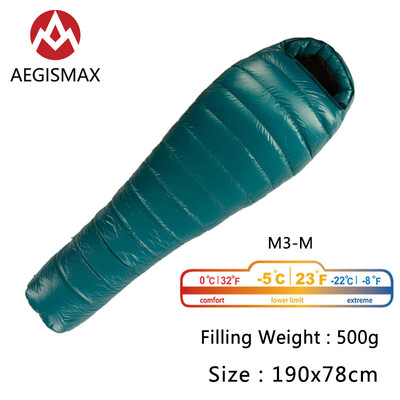 

AEGISMAX M3 Series Outdoor Camping Hiking keep Warm White Goose Down winter Mummy Sleeping Bag