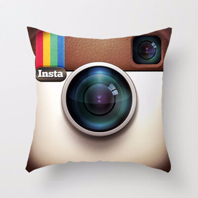 

Custom You Tube Cushion Cover Logo Wechat Snapchat Skype Viber Phone Instagram Decor Facebook Pillow Case For Office Accessories
