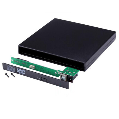 

127mm USB 20 External Optical Drive Box External Case DVD CD DVD-Rom DVD RW To IDE Hard Disk Drive Caddy Adapter