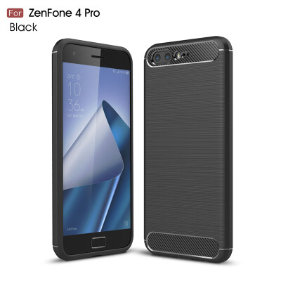 

Goowiiz Phone Case For ASUS ZenFone 4 Pro ZS551KL Fashion Slim Carbon Fiber TPU Soft Silicone Prevent falling