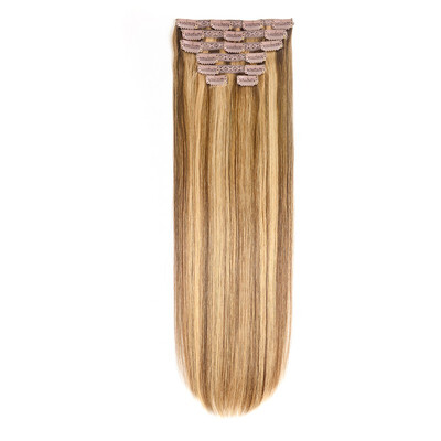 

BHF Hair 8A Grade Peruvian Hair Clip In Hair Extensions Silky Straight Human Hair Weave 7PieceLot 120G 1B 2