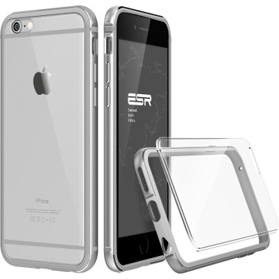 

ESR) iPhone6 ​​/ 6s Mobile Phone Case / Case 4.7 Inch Apple 6S Mobile Phone Case Metal Frame Shimmering Case Original Smooth Series Deep Space Gray - Transparent Backplane