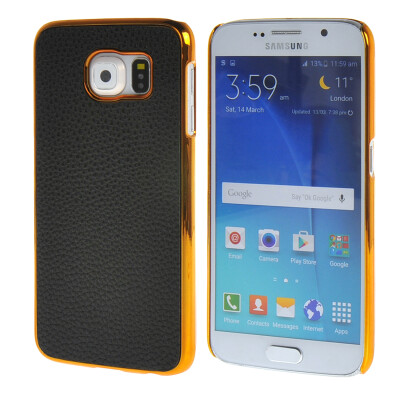 

MOONCASE Litchi Skin золото Chrome Hard Back чехол для Cover Samsung Galaxy S6 чёрный