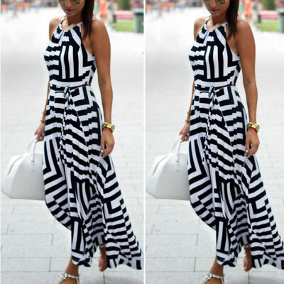 

Women Boho Long Maxi Dresses Summer Evening Party Cocktail Dress Beach Sundress