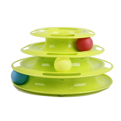 

Pawise cat toy cat track ball three-layer turntable ball kitten cat cat funny cat educational toys funny cat stick pet supplies