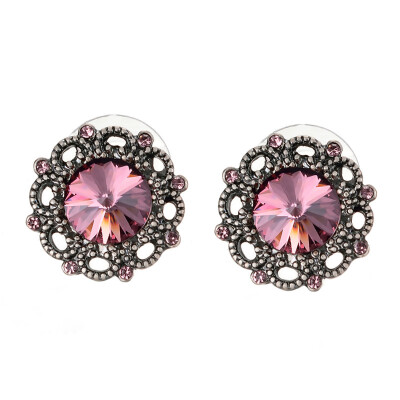 

Yoursfs Vintage Earrings Round Austrian Crystal Shaped Studs Dainty Earrings