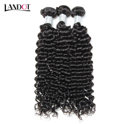 

8A Malaysian Curly Virgin Hair 100 Human Hair Weave 3 Bundles Lot Malaysian Deep Jerry Curly Remy Hair Extensions Natural Black