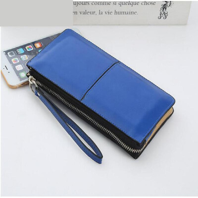 

Women Wallets Candy Oil Leather Wallet Long Design Day Clutch Casual Lady Cash Purse Women Hand Bag Carteira Feminina LB226
