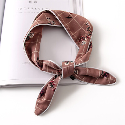 

Guttavalli Fashion Girls Colorful Geometric Students Ties Small Chevron Summer Unisex Stripes Scarves Women Soft Flowers Tie