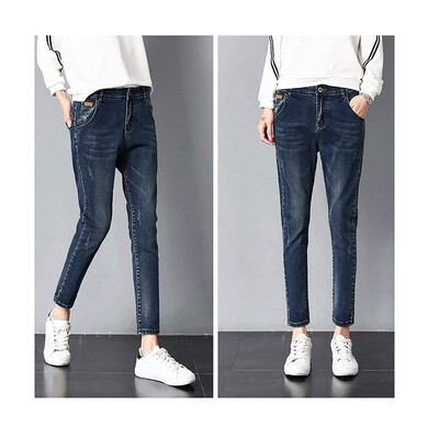 

Jeans Womens Elasticity 9 Pants Small Harlan Pencil Pants High Waist Pants Pants Trousers Europe&America Spring&Autumn YN