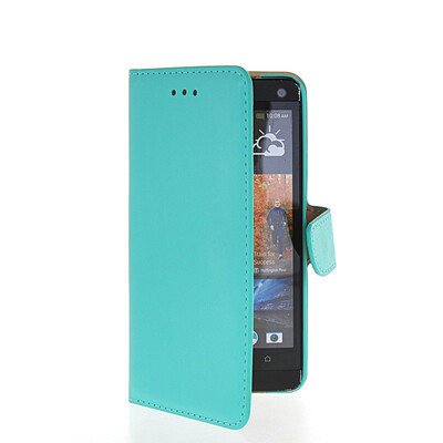 

MOONCASE Wallet Side Flip Leather Card Slot Pouch Stand Back Case Cover For HTC One M7 Azure