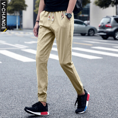 

Spring&summer casual trousers for men slim student ankle trousers 2018 Korean version of the fashion halon cotton&linen Ja